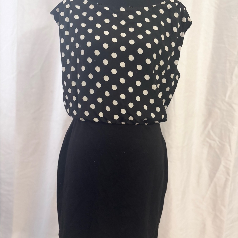 Women’s Black and White Polka Dot Dress